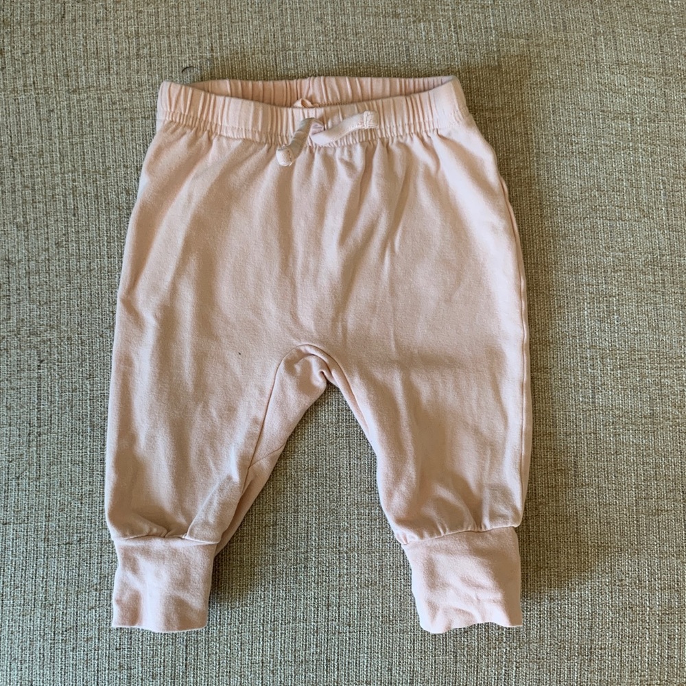 Pehr baby girl pink pants joggers organic cotton 0-3